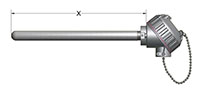 MgO Thermocouple Pipe Thermowells with Spring-Loaded or Loose Elements