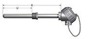 MgO Thermocouple Pipe Thermowells with Spring-Loaded or Loose Elements - 2