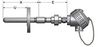 Resistance Temperature Detector (RTD) Pipe Thermowells with Self-Contained, Spring-Loaded Elements and Optional Transmitters - 2