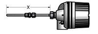 Fixed-Sheath Thermocouple Assemblies with Explosion-Proof Connection Heads
