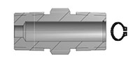 0.188 Inch (in) Sheath Size Self Contained Spring-loaded Machined Double Thread Hex Connector Fitting