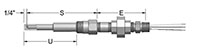 Spring-Loaded Resistance Temperature Detectors (RTD)/Thermowell Assemblies with General-Purpose Connection Heads