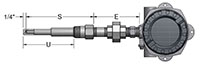 Spring-Loaded Resistance Temperature Detectors (RTD)/Thermowell Assemblies with Explosion-Proof Connection Heads