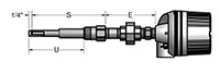 Spring-Loaded MgO Thermocouple/Thermowell Assemblies with Explosion-Proof Connection Heads