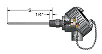 Spring-Loaded MgO Thermocouple/Thermowell Assemblies with Explosion-Proof Connection Heads - 2