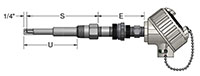 Hazardous Location Explosion-Proof-Approved, Thermocouple Assemblies with Thermowells