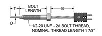 Fiberglass Melt-Bolt Thermocouples
