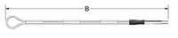 072 Inch (in) Length "X" FEP Chemical-Resistant Thermocouple