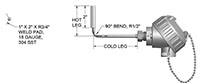 Hazardous Location Explosion-Proof-Certified, Heat-Tracing Resistance Temperature Detector (RTD) Assemblies