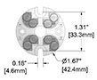 DIN Form B Style 4-Pole Ceramic Terminal Block