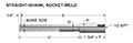 Straight-Shank, Socket-Weld