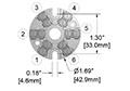 DIN Form B Style 6-Pole Ceramic Terminal Block